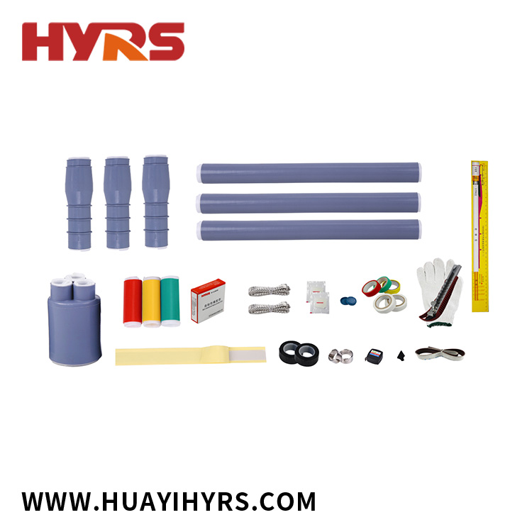 10kV Frigidum Shrinkable Tres Cores Termination Ornamentum Umbraticis